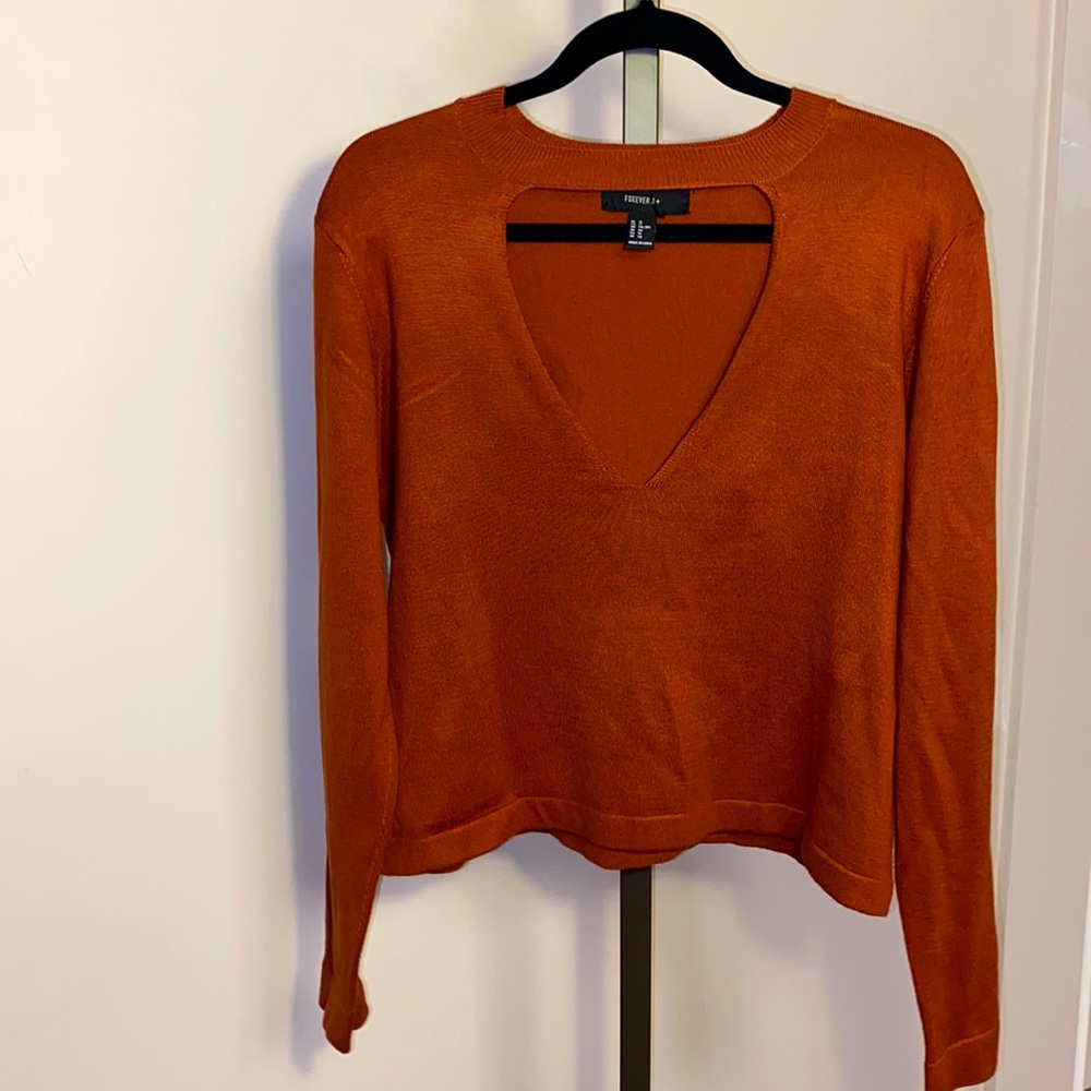 Deep V long sleeve